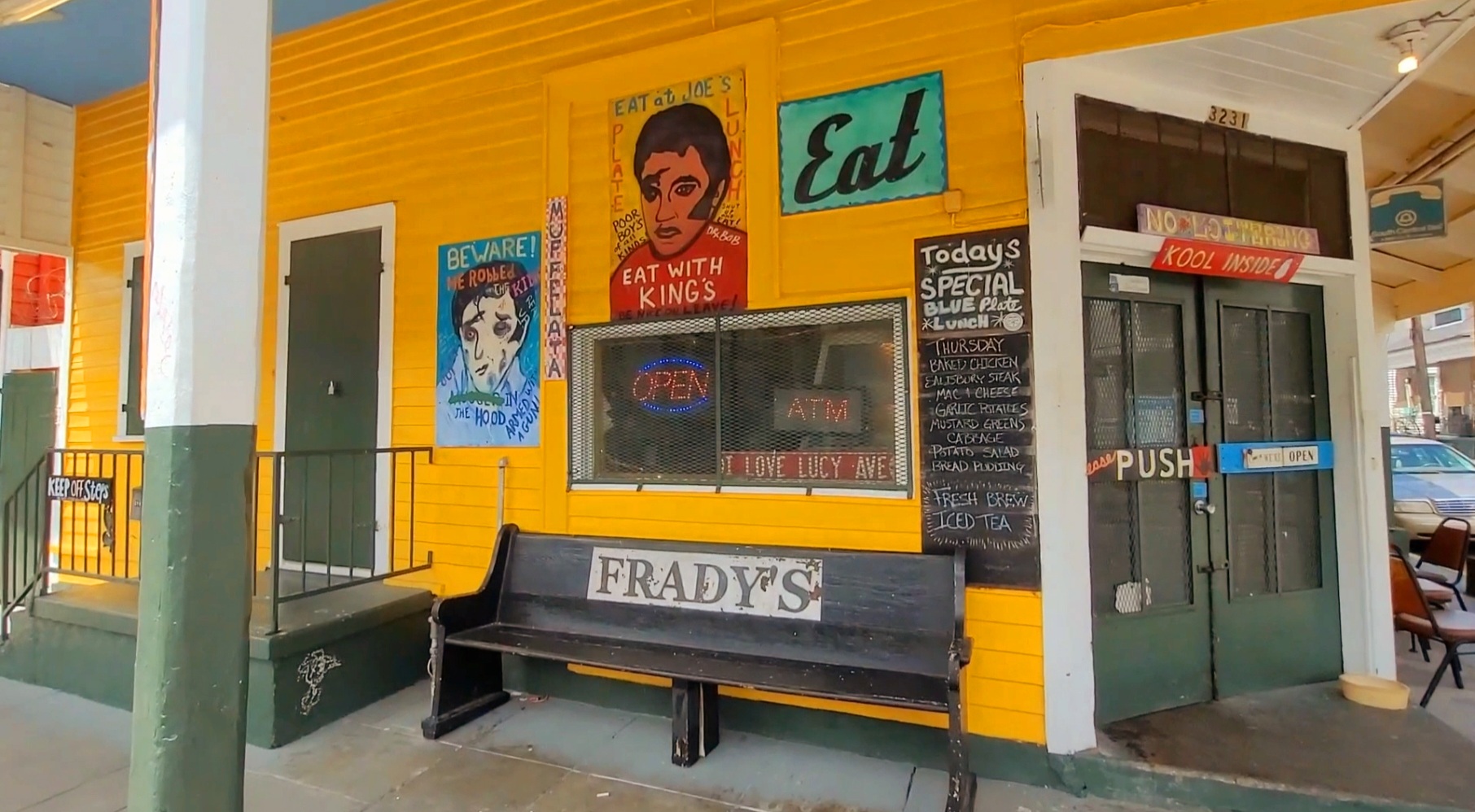 Frady's storefront on Dauphine Street